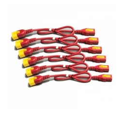 Slika izdelka: APC IEC KIT 6 10A 0,6m rdeči napajalni kabli za Rack PDU